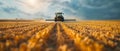 Smart Farming: AI-Enhanced Harvesting for Abundant Yields. Concept Agricultural Technology,
