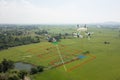 Smart farming concept, drone use a technology in agriculture wit Royalty Free Stock Photo