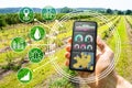 Smart Farming Digital Technology Agriculture App Royalty Free Stock Photo