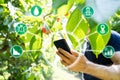 Smart Farming Digital Technology Agriculture App Royalty Free Stock Photo