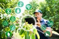 Smart Farming Digital Technology Agriculture App Royalty Free Stock Photo