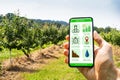 Smart Farming Digital Technology Agriculture App Royalty Free Stock Photo