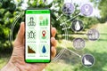 Smart Farming Digital Technology Agriculture App Royalty Free Stock Photo