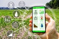 Smart Farming Digital Technology Agriculture App Royalty Free Stock Photo