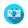 Smart farming flat icon