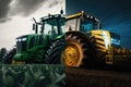 Smart farming and sustainable advanced technology Royalty Free Stock Photo