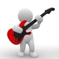 Smart figure with electric guitar