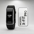 Shows 10,000 STEPS. Accompanied by a label reading MODEEL X-FIT PPO. The Royalty Free Stock Photo