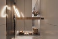 A smart Foyer with shoe cabinet interior design for a smart living ideas and concept 3d