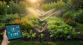 Smart Garden Irrigation System Royalty Free Stock Photo