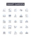Smart garden line icons collection. Thrifty, Resale, Preloved, Vintage, Used, Recycled, Bargain vector and linear