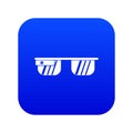 Smart glasses icon digital blue Royalty Free Stock Photo