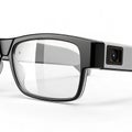 Smart glasses with integrated display and camera Royalty Free Stock Photo
