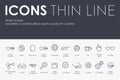 SMART GLASSES Thin Line Icons