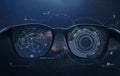 Smart glasses, VR virtual reality, and AR augmented reality technology Royalty Free Stock Photo