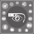 Smart glasses white icon
