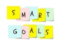 Smart Goals on colorful sticky notes Royalty Free Stock Photo