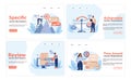 SMART goals set. Flat vector illustration