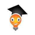 Smart graduate logo template vector icon