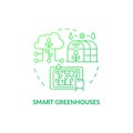 Smart greenhouses green gradient concept icon