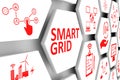 SMART GRID concept cell background Royalty Free Stock Photo