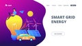 Smart grid energy landing page.