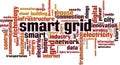 Smart grid word cloud Royalty Free Stock Photo