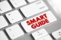 Smart Guide text button on keyboard, concept background