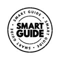 Smart Guide text stamp, concept background