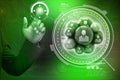 Smart hand showing social networking bubbles Royalty Free Stock Photo