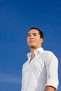 Smart handsome asian man looking forward Royalty Free Stock Photo