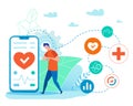 Smart Healthcare Mobile Application Illustration