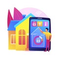 Smart home 2.0 abstract concept vector illustration.