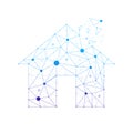 Smart home abstract vector illustration made from network polygons Royalty Free Stock Photo