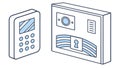 Smart Home Access and Intercom Communication Systems, vector design Generative AI Royalty Free Stock Photo