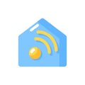 Smart home app vector flat color icon Royalty Free Stock Photo