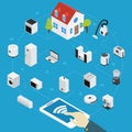 Smart Home Appliances Isometric Composition Royalty Free Stock Photo