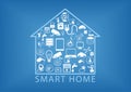 Smart home automation as illustration Royalty Free Stock Photo