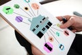 Smart home automation concept on a paper Royalty Free Stock Photo