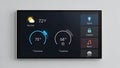 Smart Home Automation Control Panel on Wall Royalty Free Stock Photo