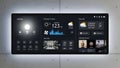 Smart Home Automation Control Panel on Wall Royalty Free Stock Photo