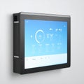 Smart Home Automation Control Panel on Wall Royalty Free Stock Photo