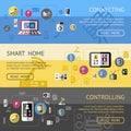 Smart Home Banner Set Royalty Free Stock Photo