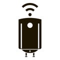 Smart home boiler icon, simple style