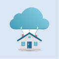 Smart Home Cloud Computing Concept Art Royalty Free Stock Photo