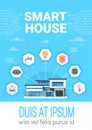 Smart Home Concept Infographics Modern House Technology System Royalty Free Stock Photo