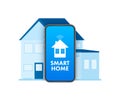 Smart home concept. Smart systems and technology. Vector stock illustration.