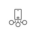 Smart Home Control line icon