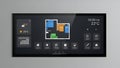 Smart Home Control Panel App Interface - Home Automation, Climate, Security, and Entertainment Royalty Free Stock Photo