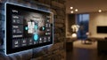 Smart Home Control Panel Automation, Lighting, Security System Royalty Free Stock Photo